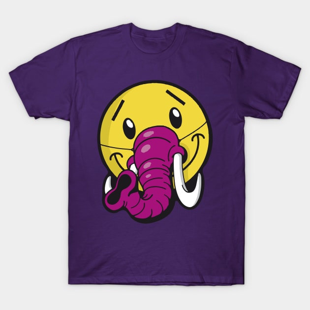 Elephant Smiley T-Shirt by slice_of_pizzo